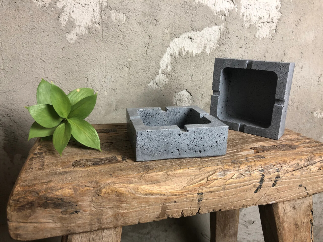 Concrete Ashtray - Angular, Small